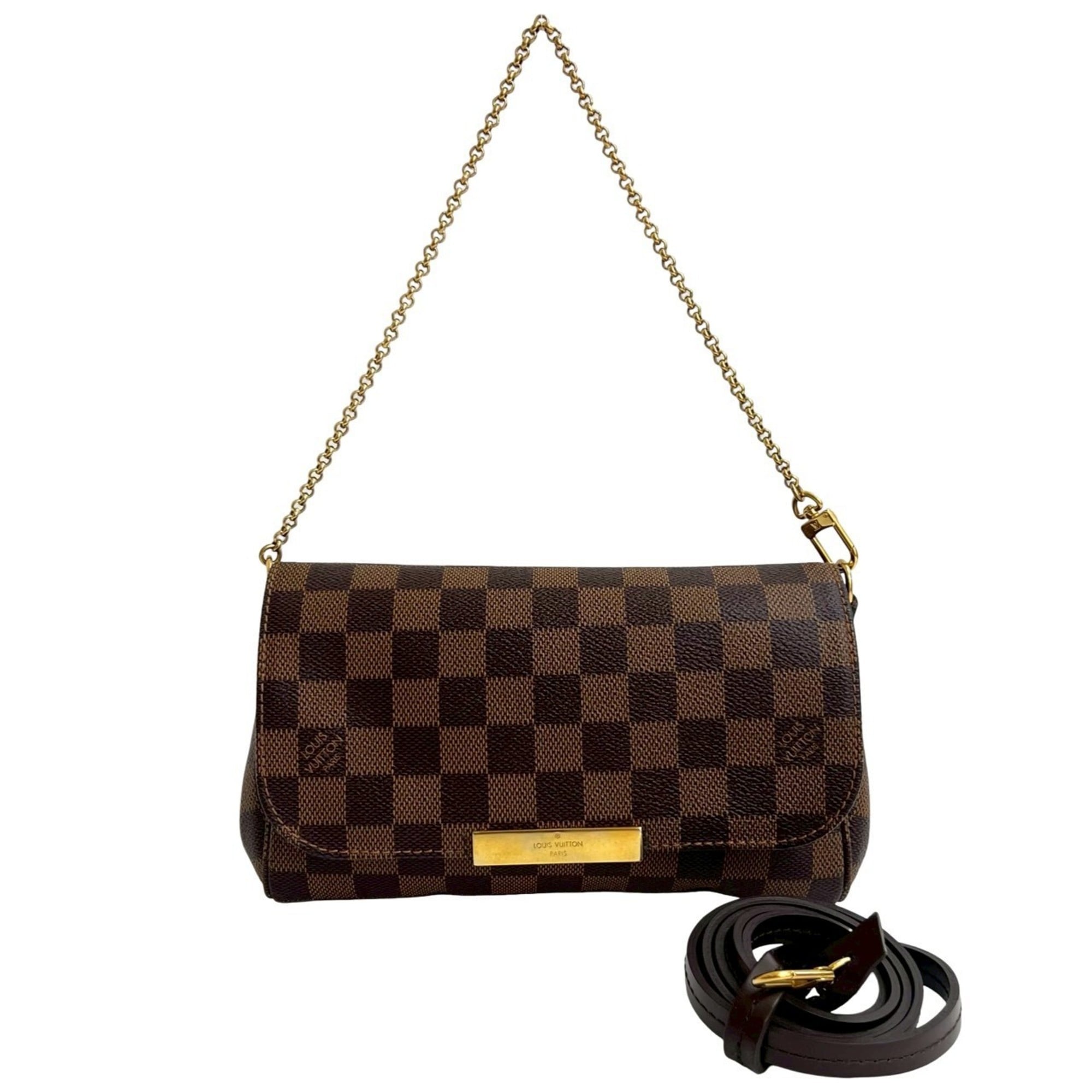 Louis Vuitton Brown Leather Pvc Pochette Shoulder Bag