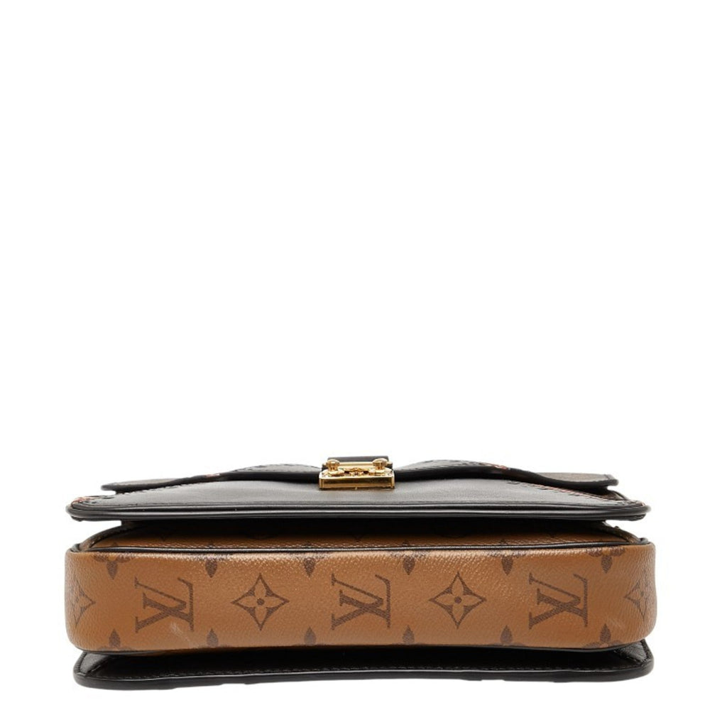 Louis Vuitton Monogram Reverse Black Brown Pvc Leather Handbag Shoulder Bag
