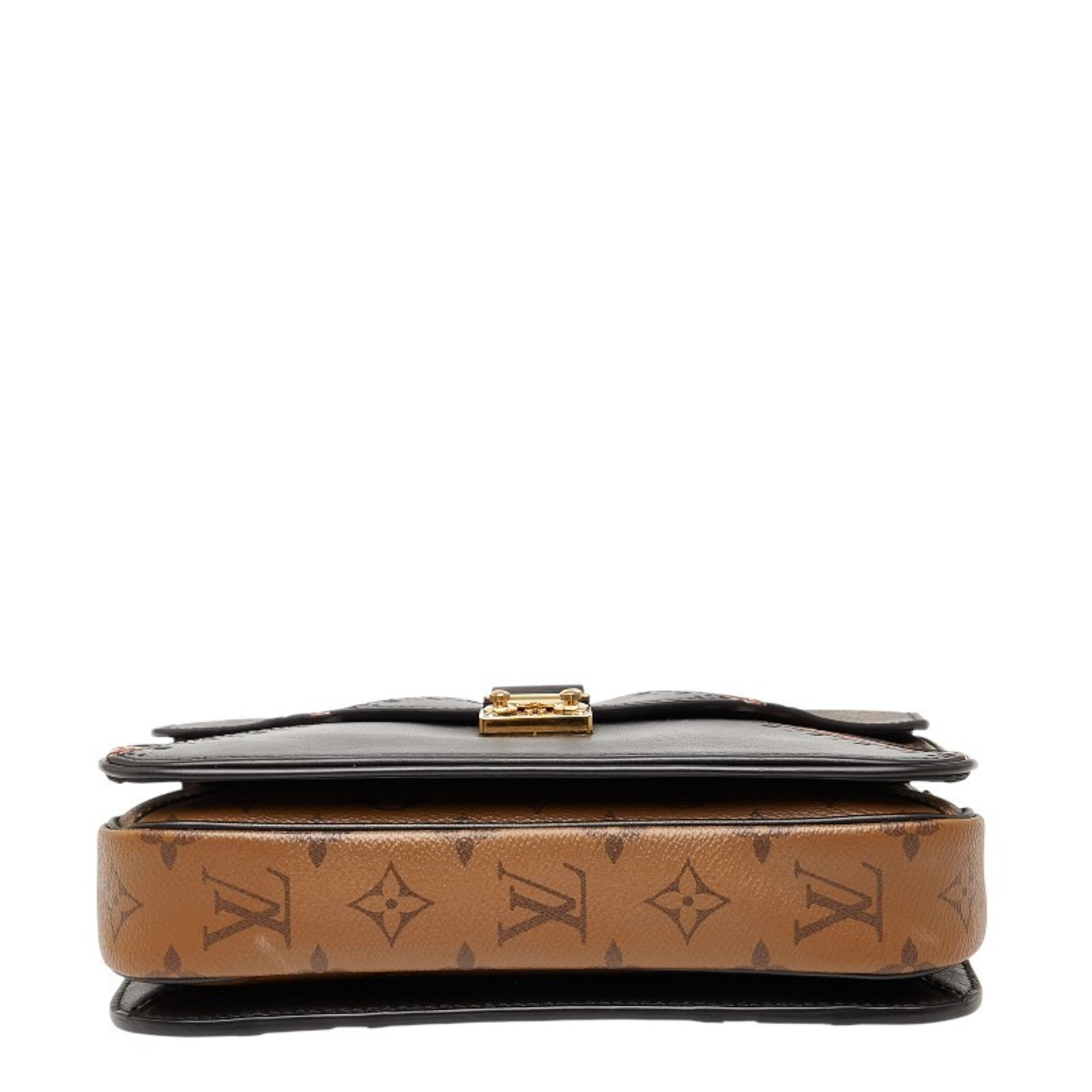 Louis Vuitton Monogram Reverse Black Brown Pvc Leather Handbag Shoulder Bag