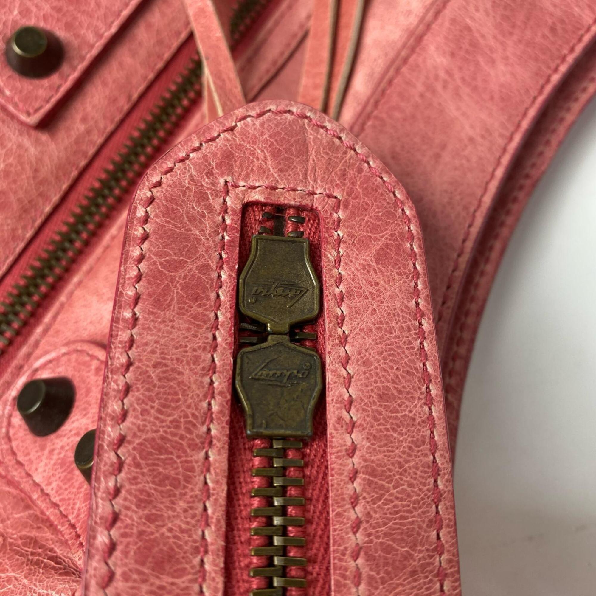Balenciaga Pink Leather Handbag Shoulder