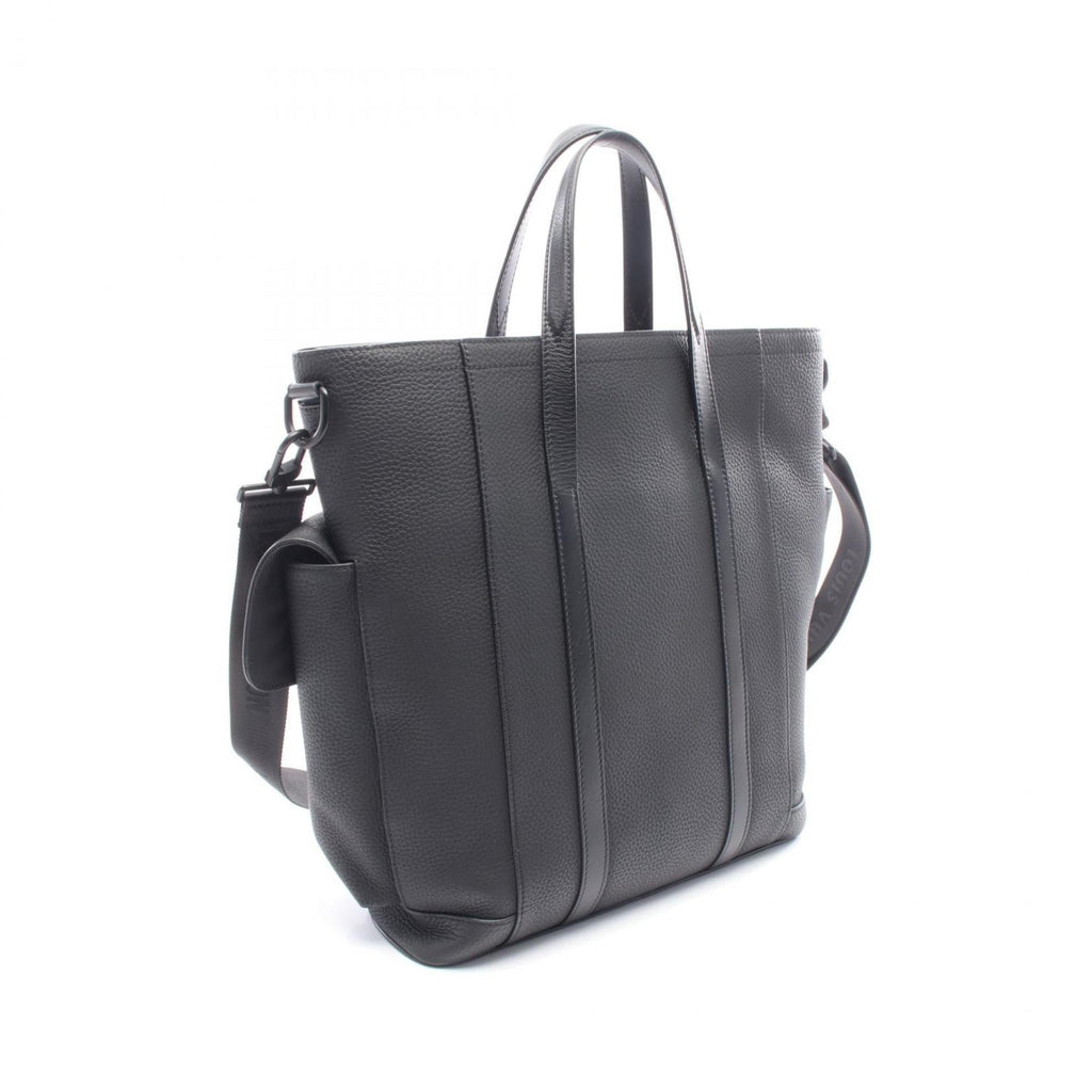 Louis Vuitton Black Leather Tote Bag