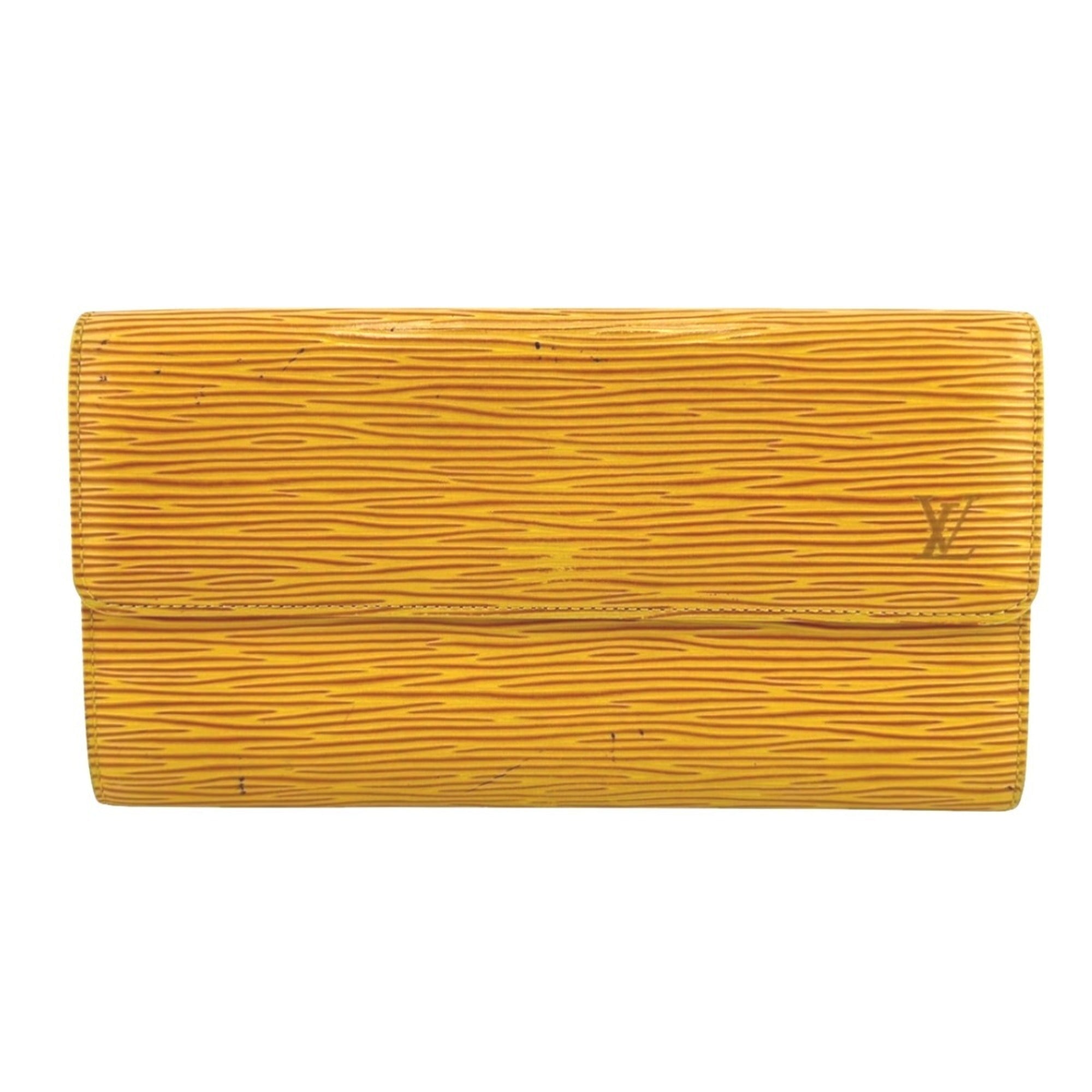 Louis Vuitton Yellow Epi Leather Long Wallet