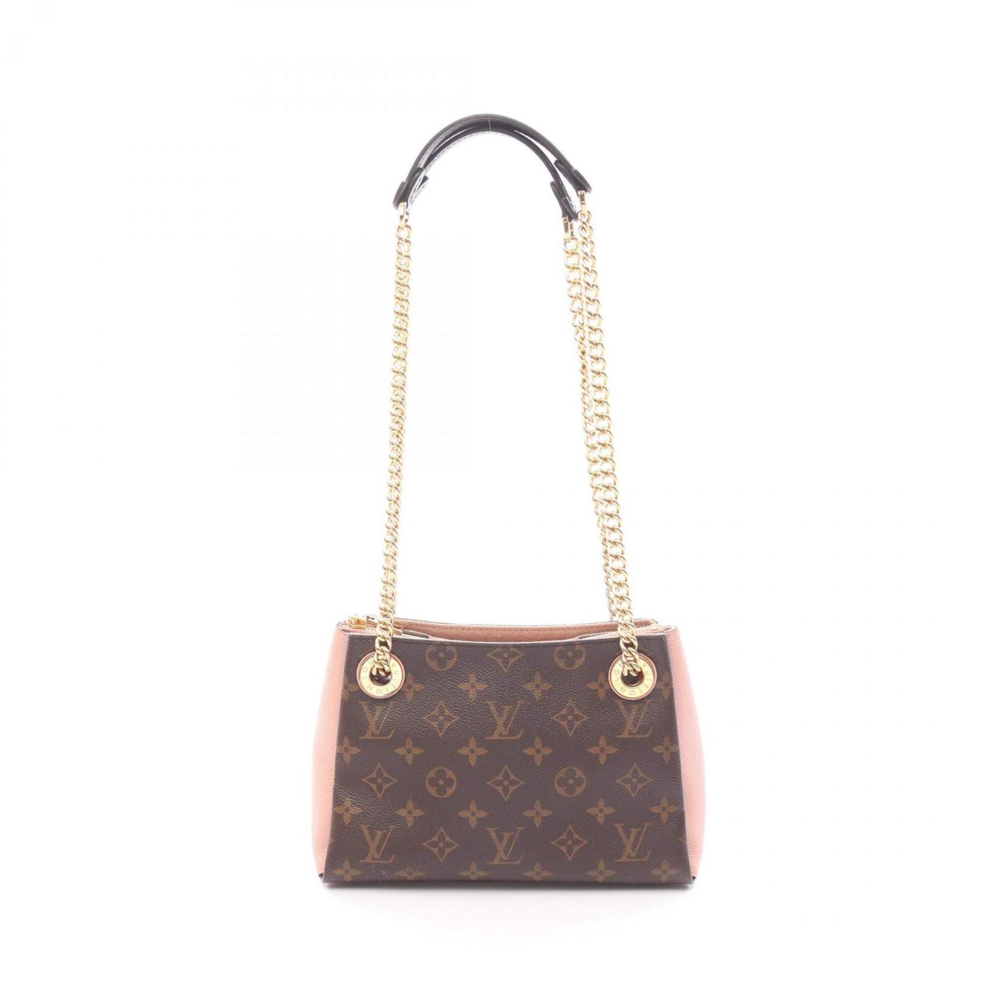 Louis Vuitton Brown Monogram Pink Coated Canvas Shoulder Bag