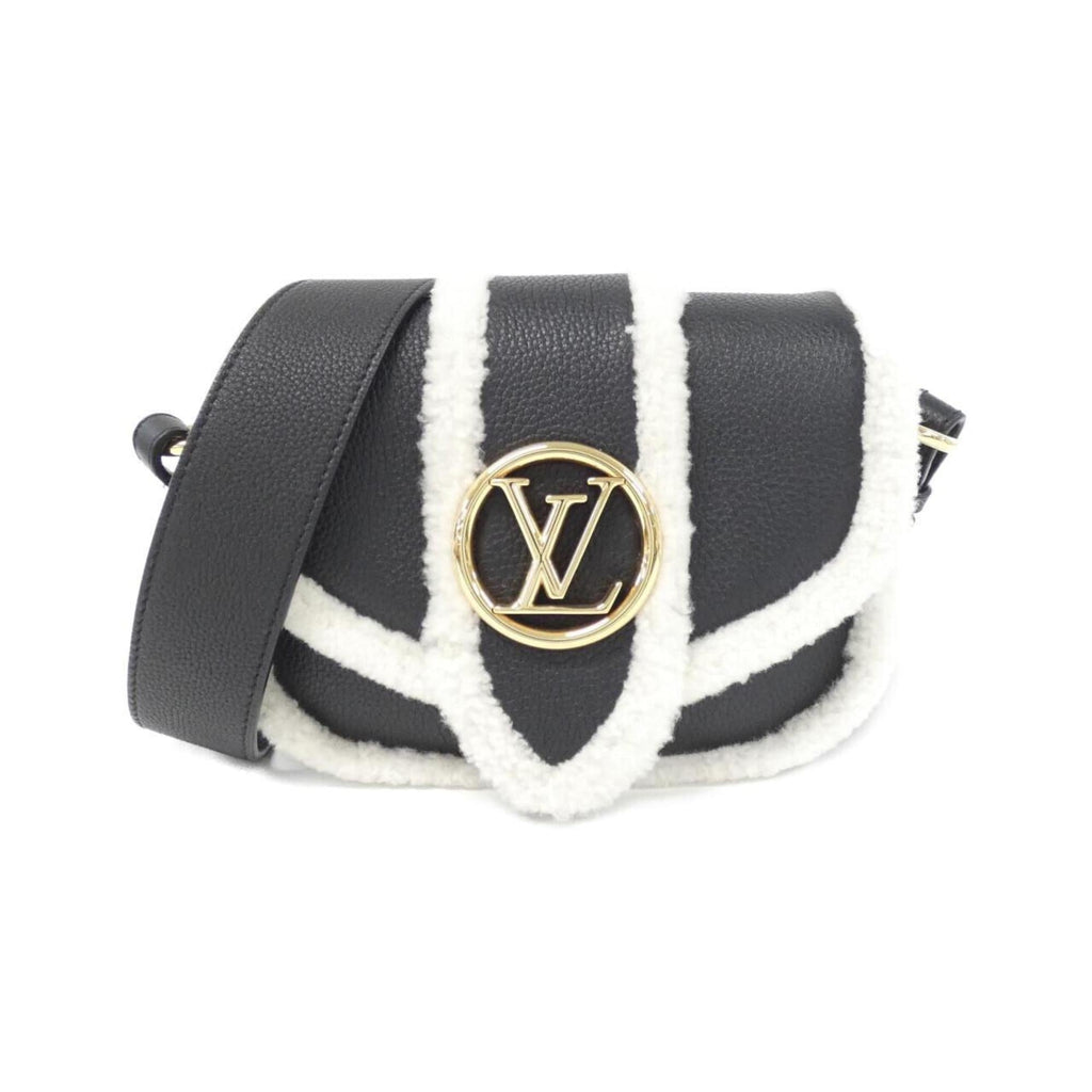 Louis Vuitton Black Leather Shoulder Bag