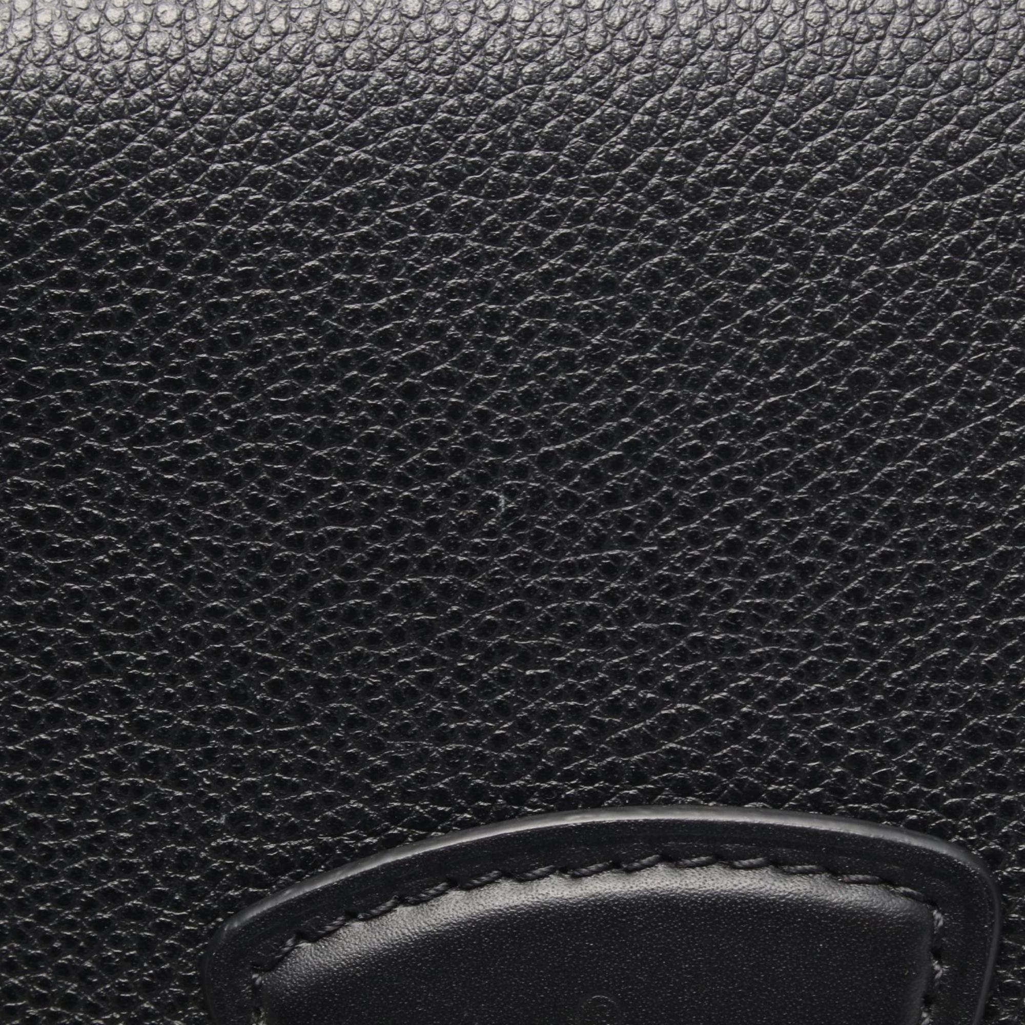 Louis Vuitton Black Brown Coated Canvas Leather Backpack Handbag