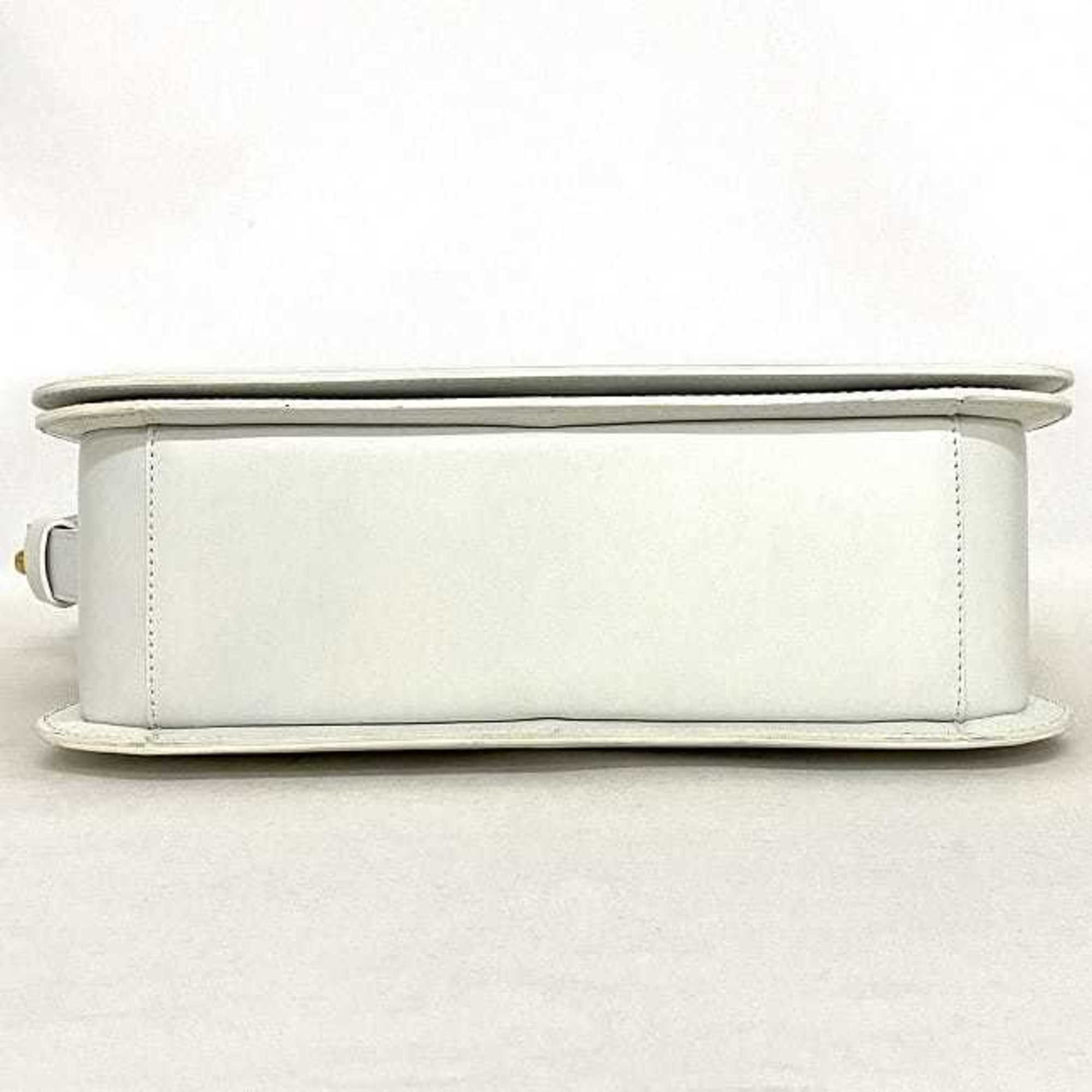 Celine White Leather Handbag Shoulder Bag