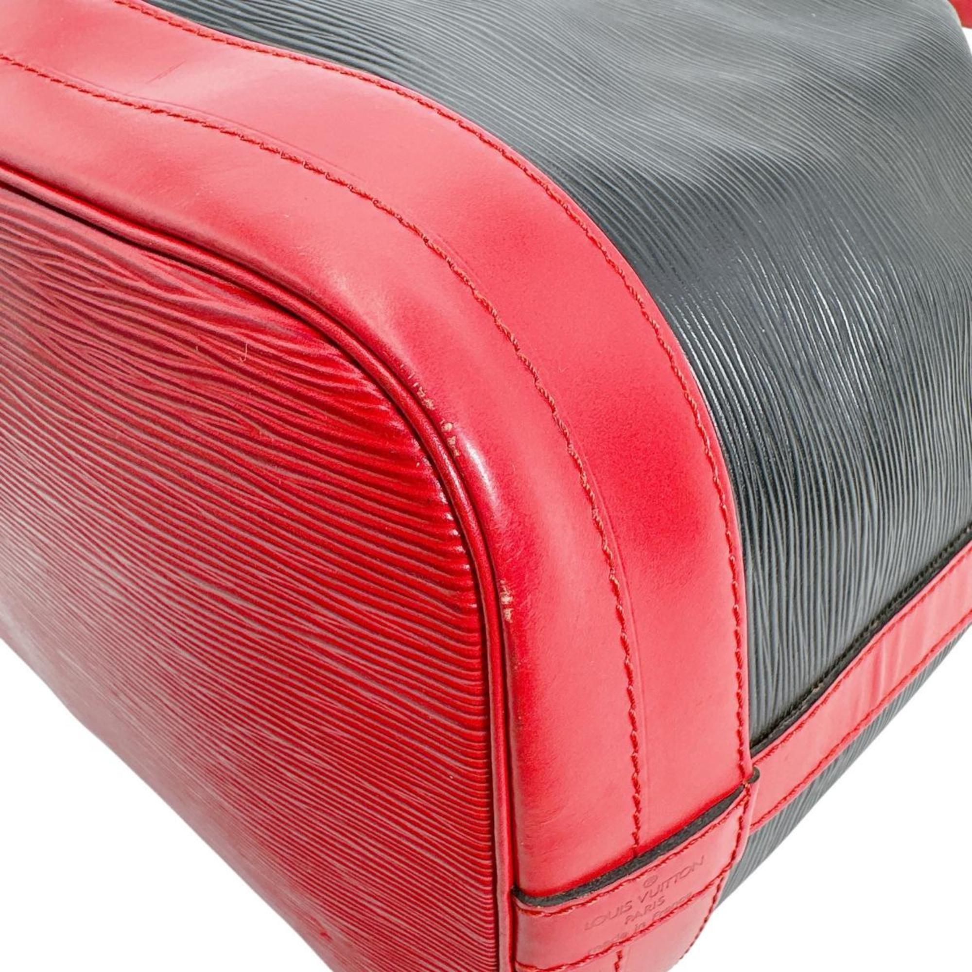 Louis Vuitton Black Castilian Red Noir Epi Leather Shoulder Bag