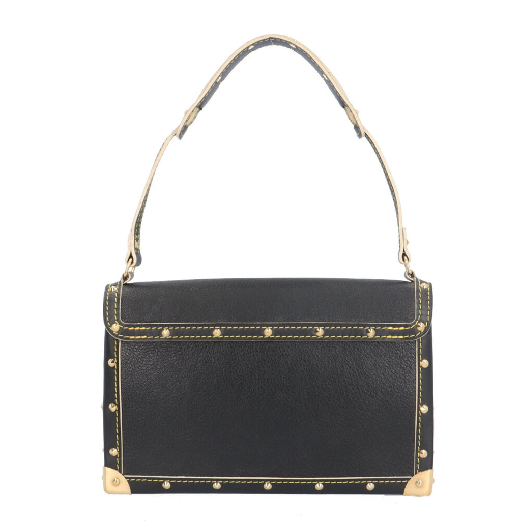 Louis Vuitton Black Leather Shoulder Bag