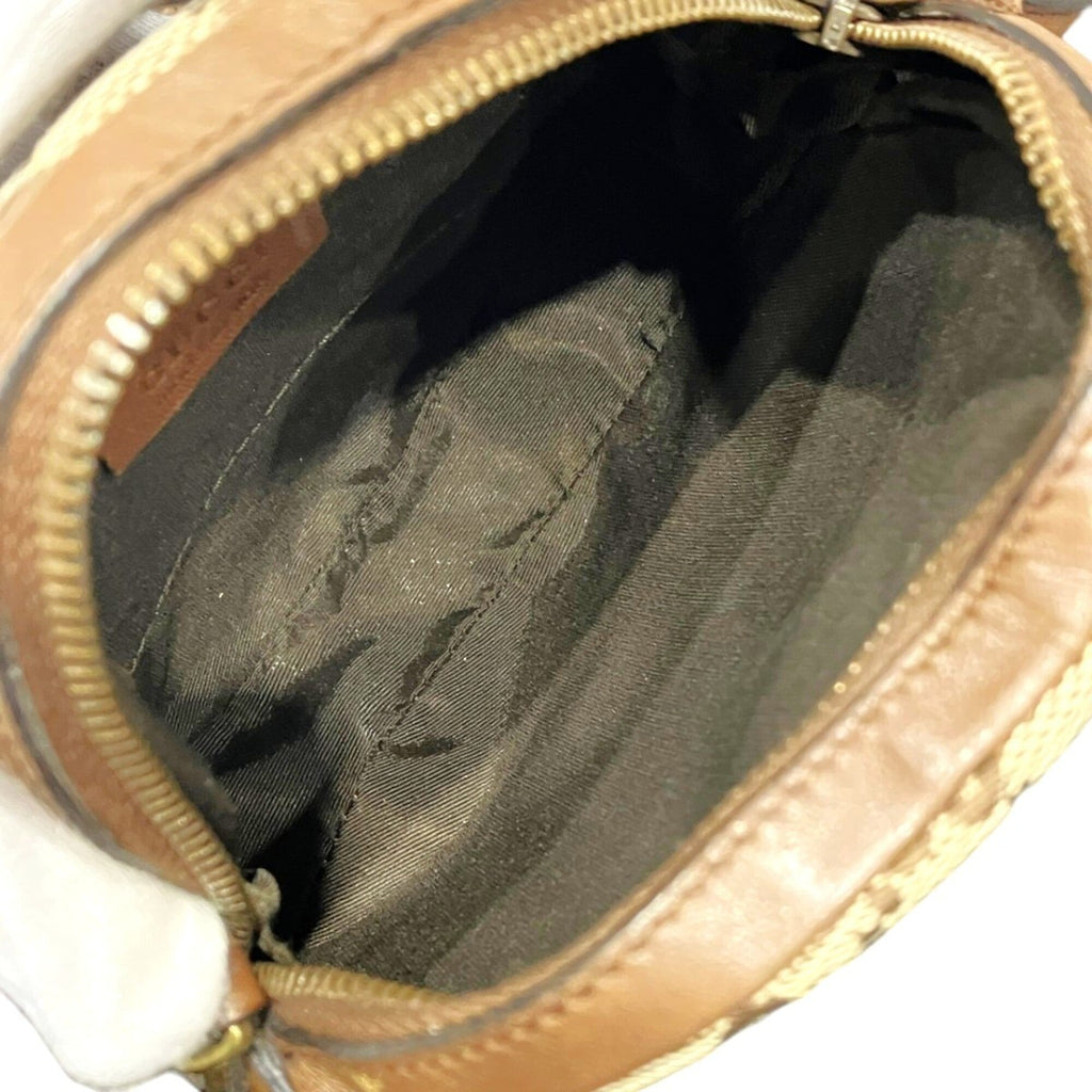 Gucci Gg Canvas Beige Brown Gg Canvas Shoulder Bag (Pre-Owned)