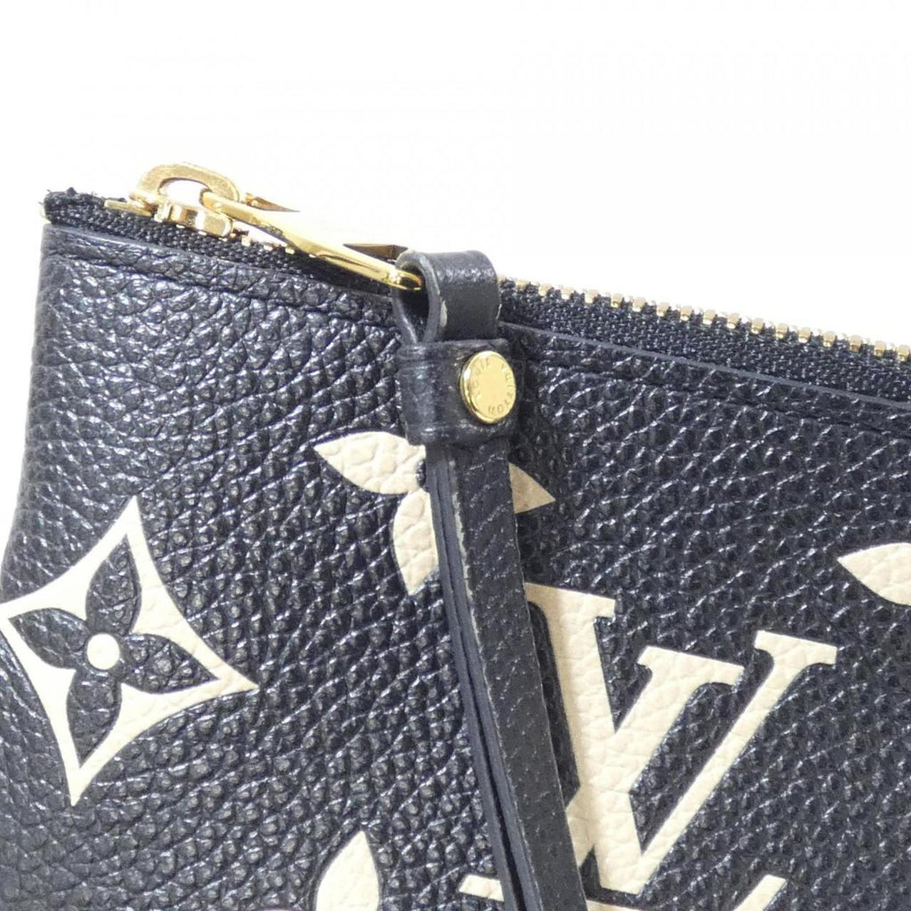 Louis Vuitton Monogram Empreinte Beige Black Leather Coin Purse/Coin Case