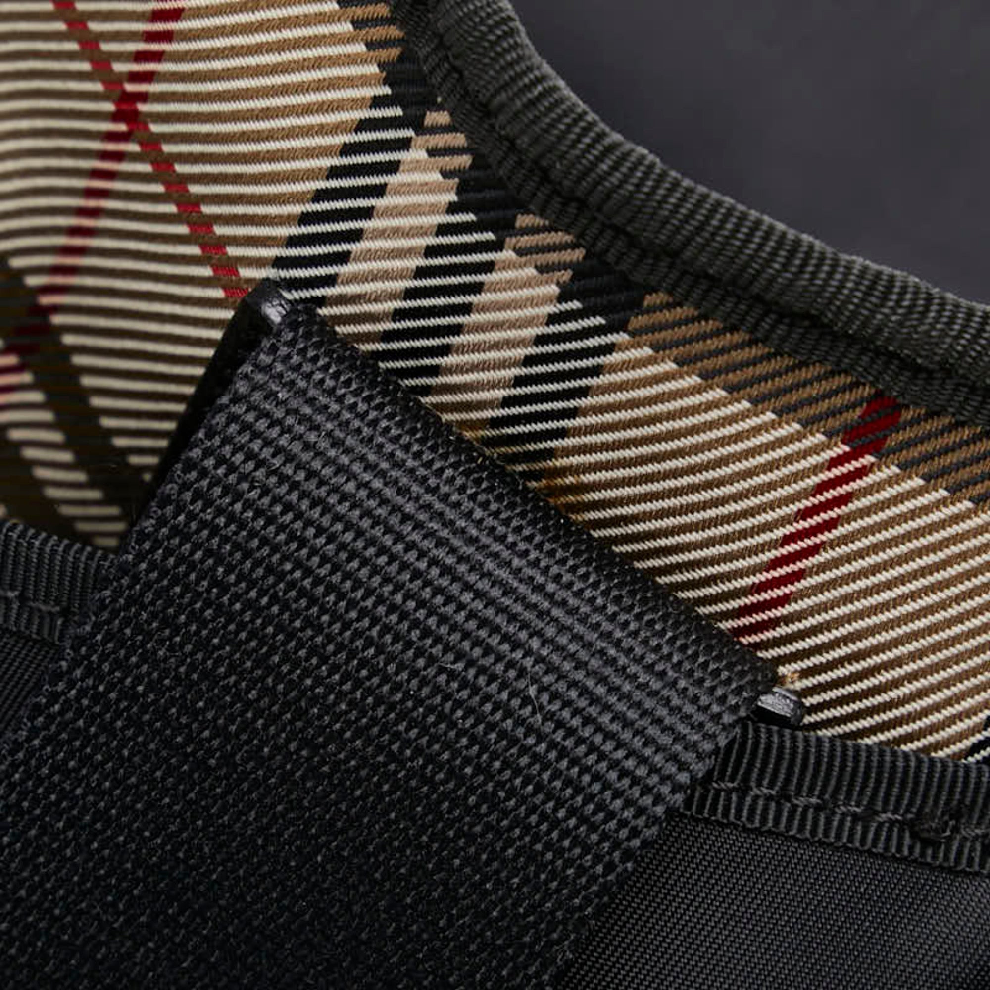 Burberry Beige Black Nylon Canvas Shoulder Bag Tote Bag