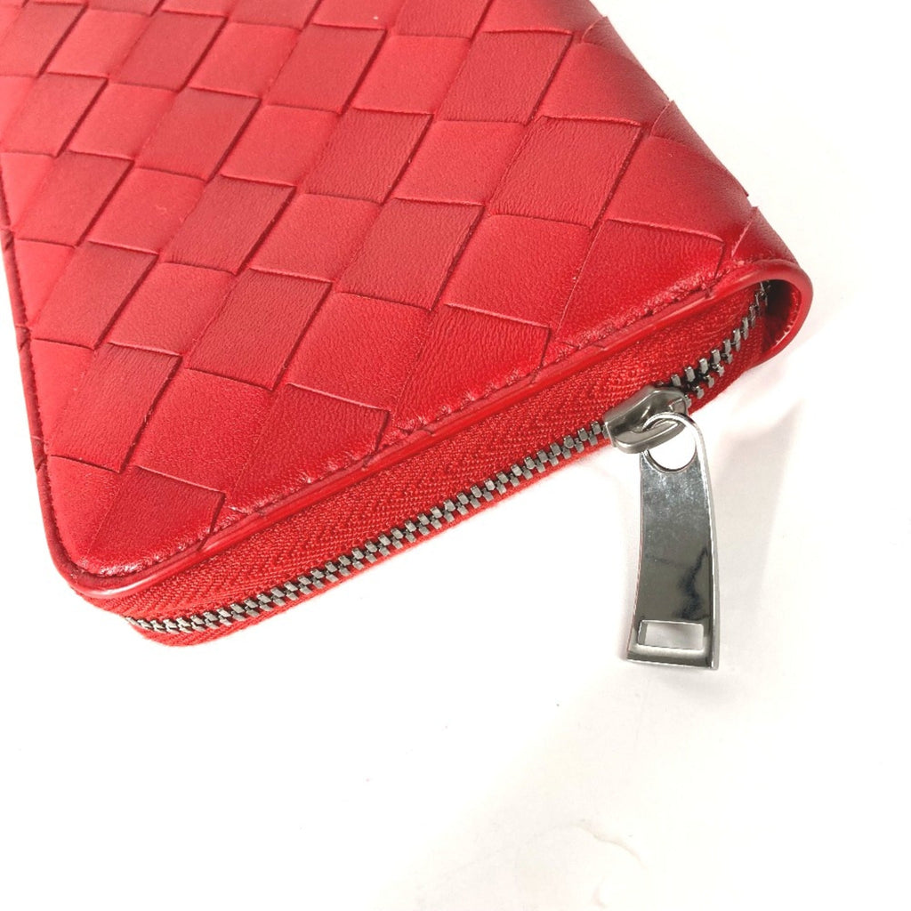 Bottega Veneta Red Leather Long Wallet (Bi-Fold)