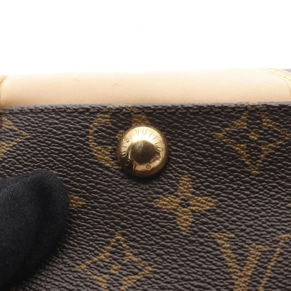 Louis Vuitton Brown Coated Canvas Leather Shoulder Bag