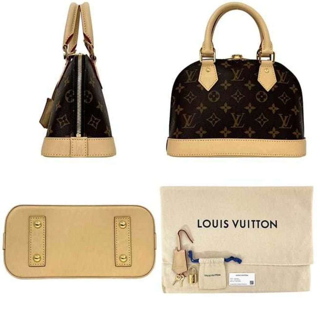 Louis Vuitton Brown Monogram Canvas Leather Handbag Shoulder Bag