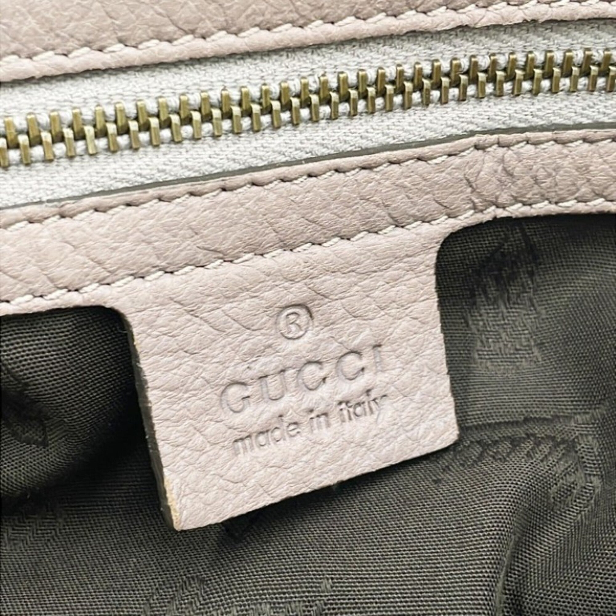 Gucci Purple Leather Shoulder Bag (Pre-Owned)