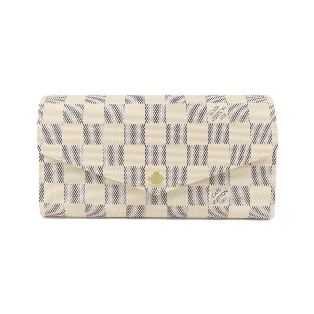 Louis Vuitton Azur White Coated Canvas Long Wallet