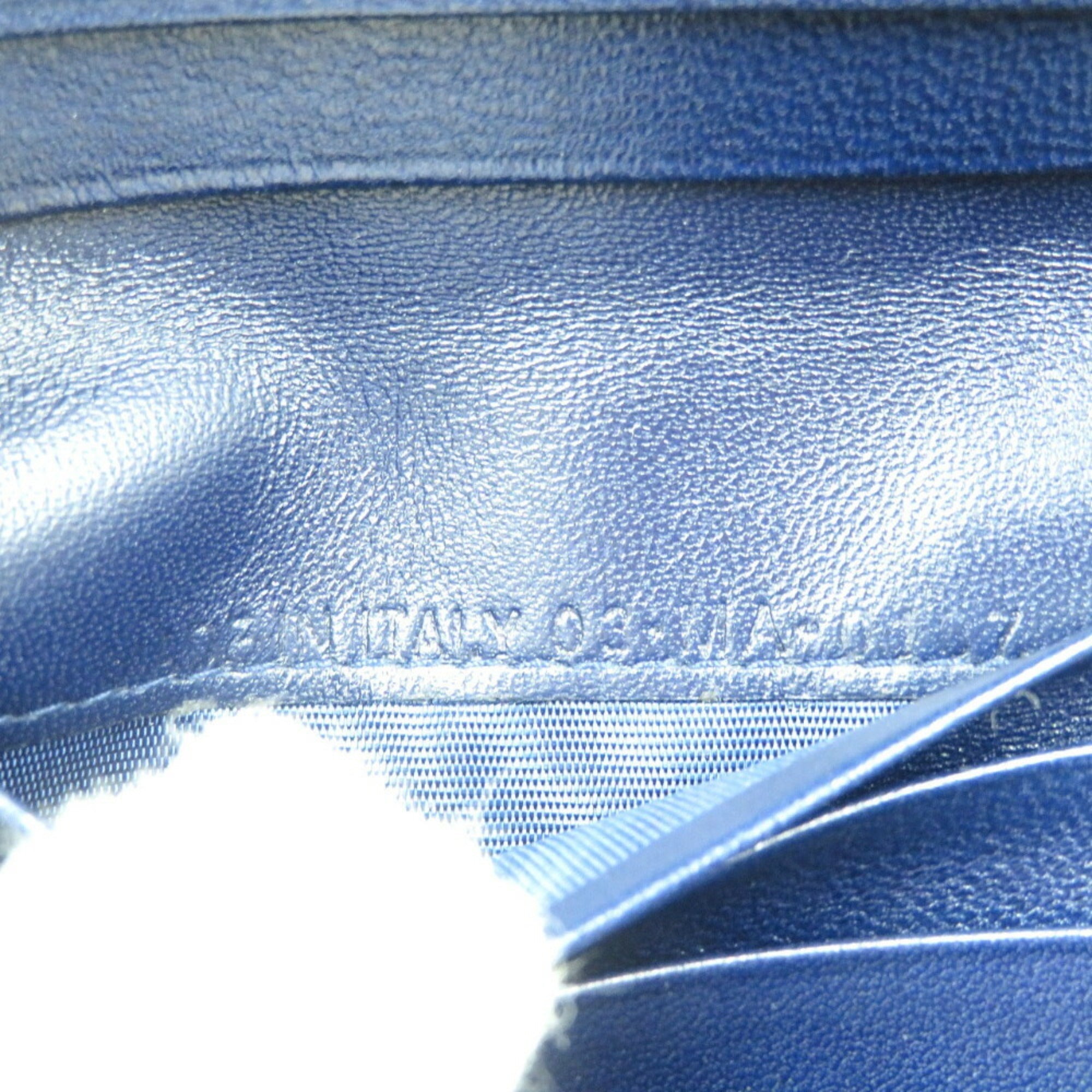 Christian Dior Navy Leather Wallet (Bi-Fold) (Pre-Owned)