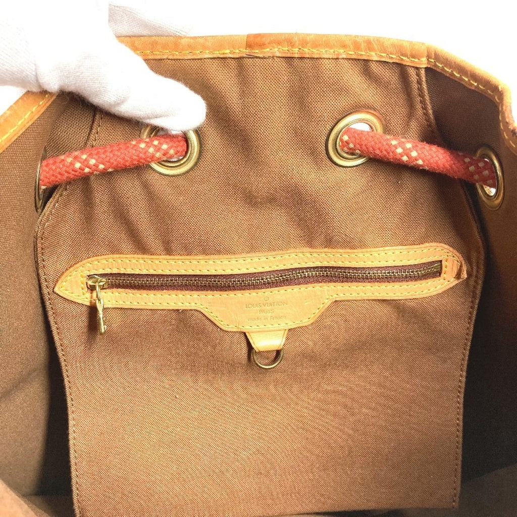 Louis Vuitton Orange Leather Canvas Shoulder Bag