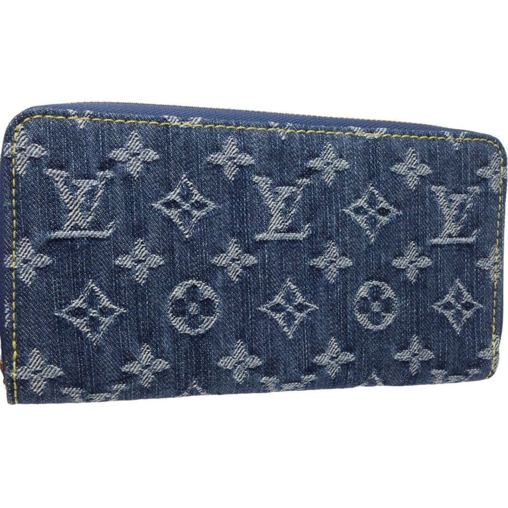 Louis Vuitton Monogram Denim Blue Monogram Monogram Denim Long Bill Wallet