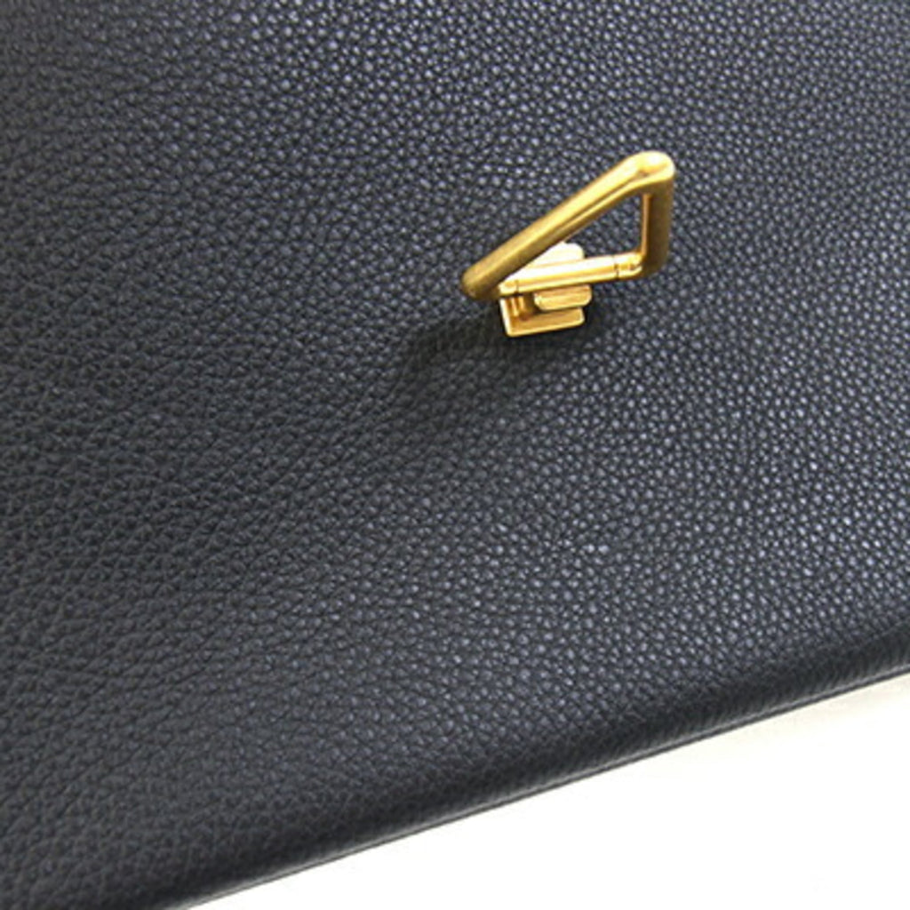 Bottega Veneta Black Leather Clutch Bag Pouch