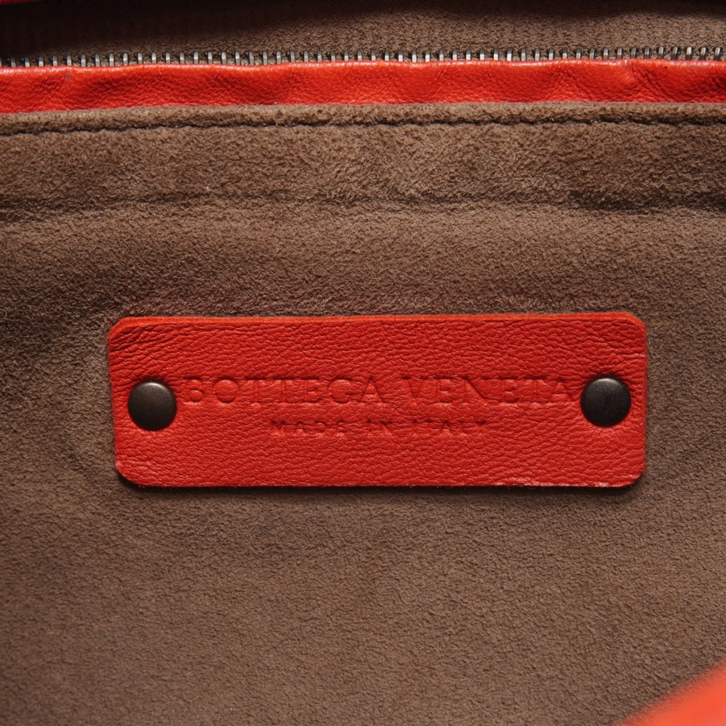 Bottega Veneta Red Color Intrecciato Handbag