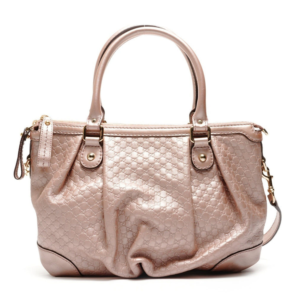 Gucci Sukey Pink Micro Gg Leather Shoulder Bag (Pre-Owned)