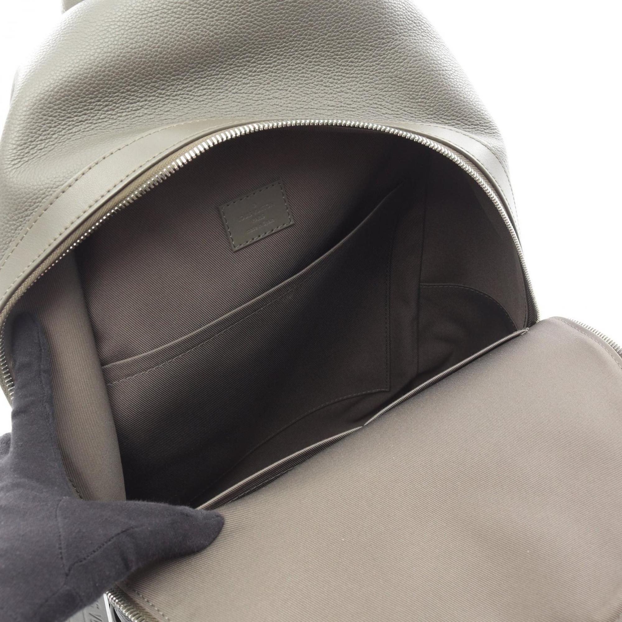 Louis Vuitton Khaki Leather Backpack Handbag