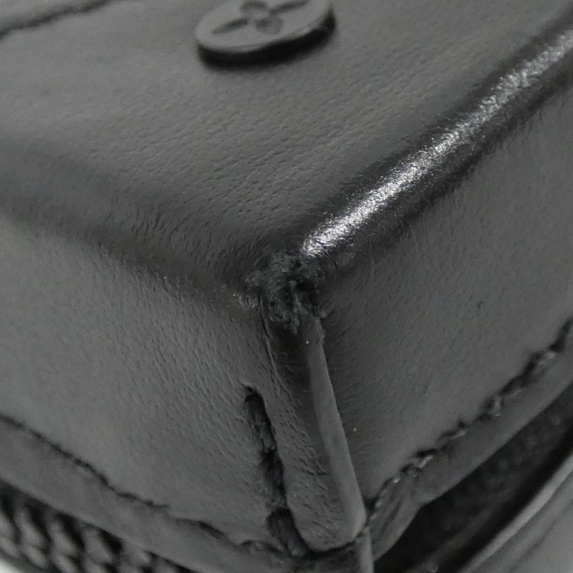 Louis Vuitton Black Coated Canvas Shoulder Bag