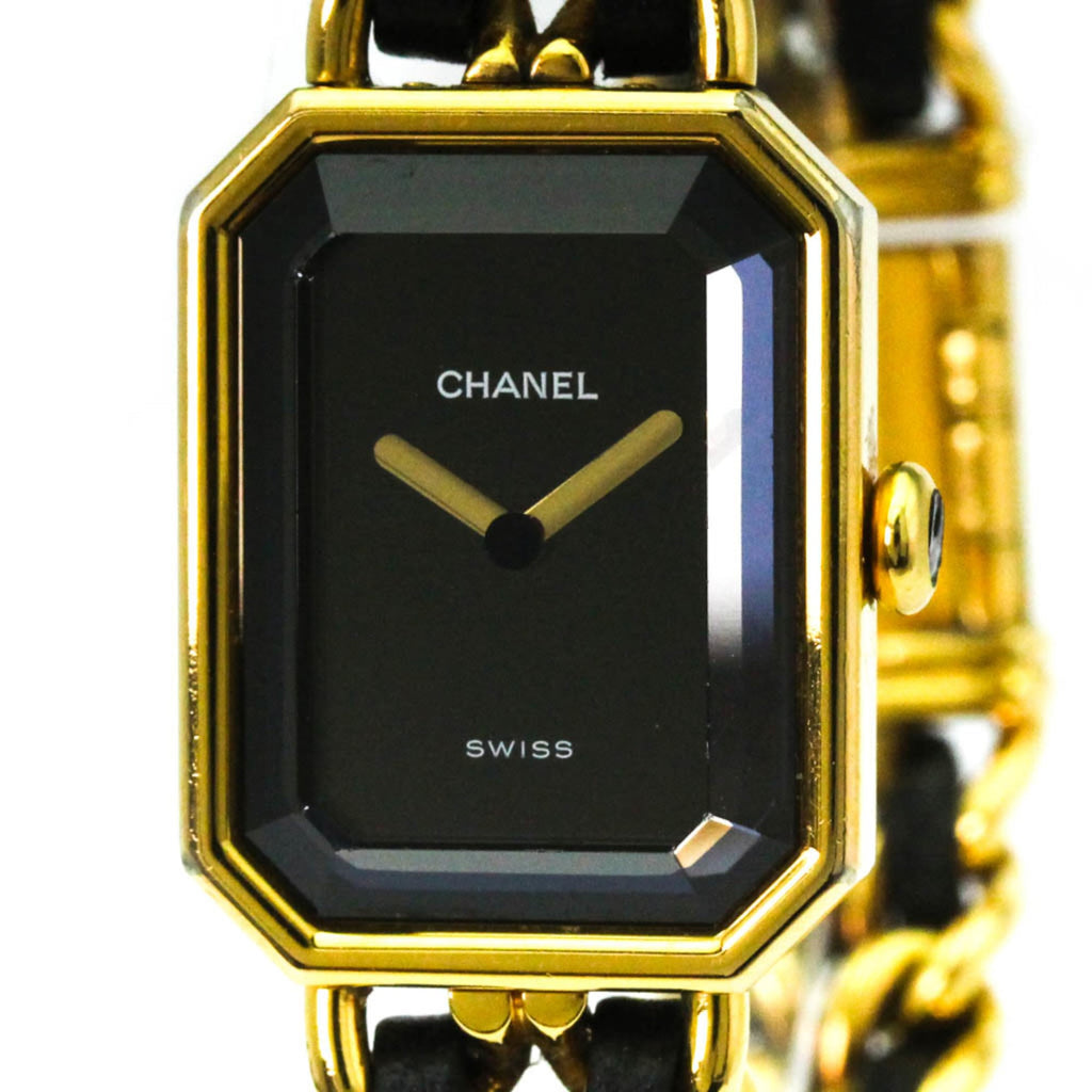 Chanel Premiere Rock Quartz Watch Plated Metal And Leather Watch