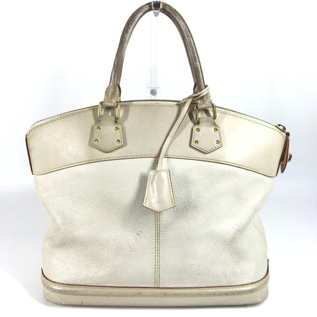 Louis Vuitton Blanc White Suhali Leather Handbag Shoulder Bag Tote Bag
