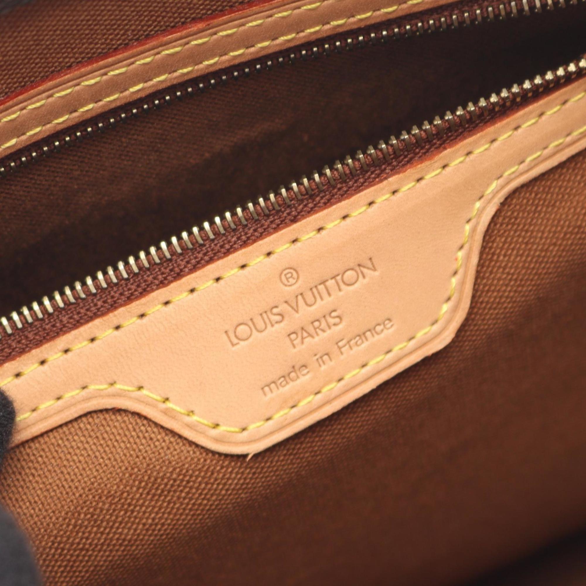 Louis Vuitton Brown Monogram Coated Canvas Leather Shoulder Bag