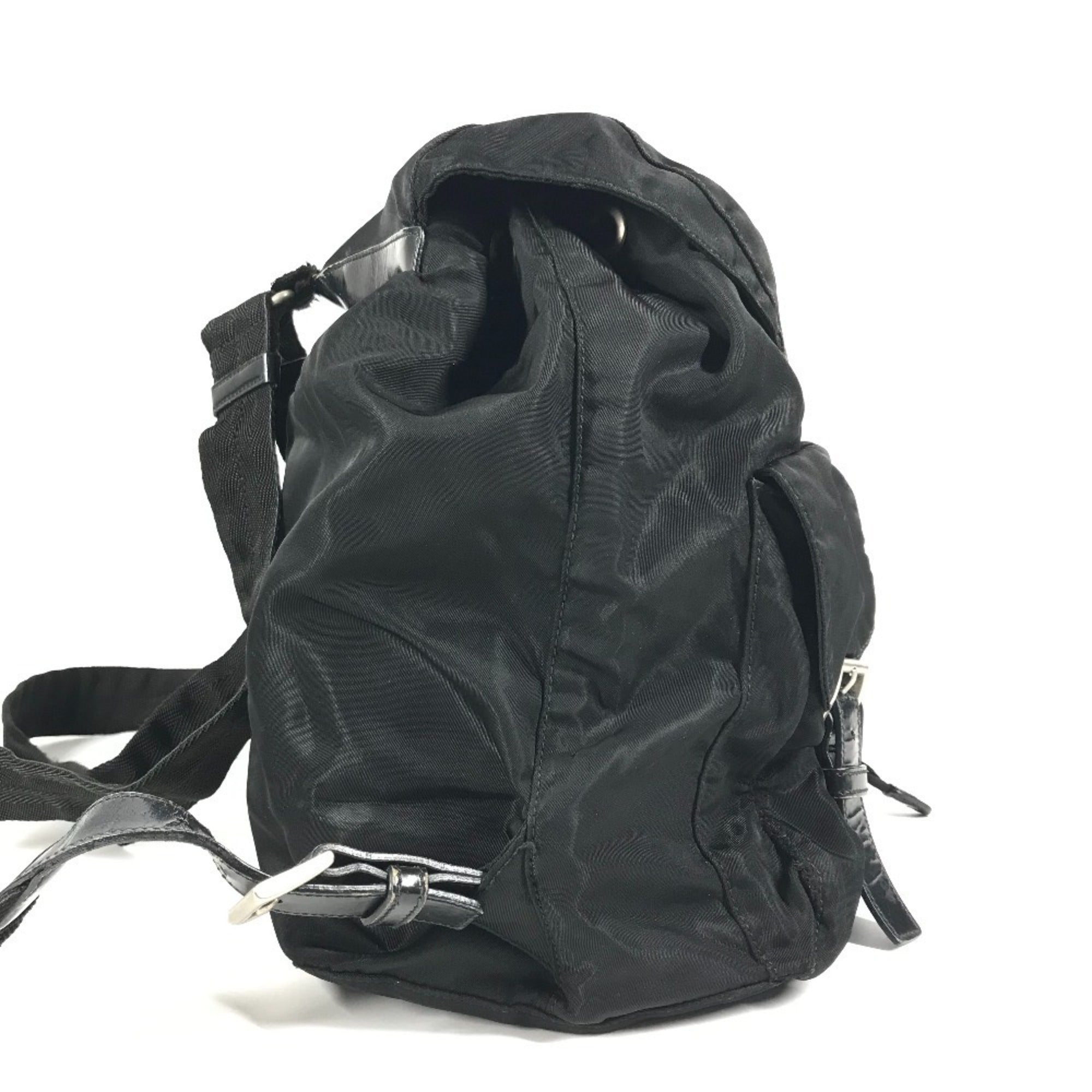 Prada Black Leather Nylon Backpack