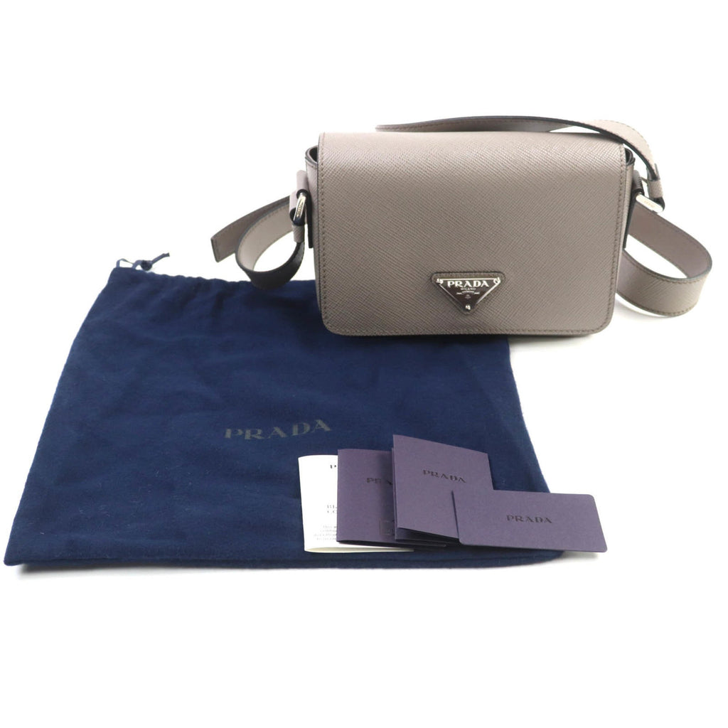 Prada Beige Leather Shoulder Bag