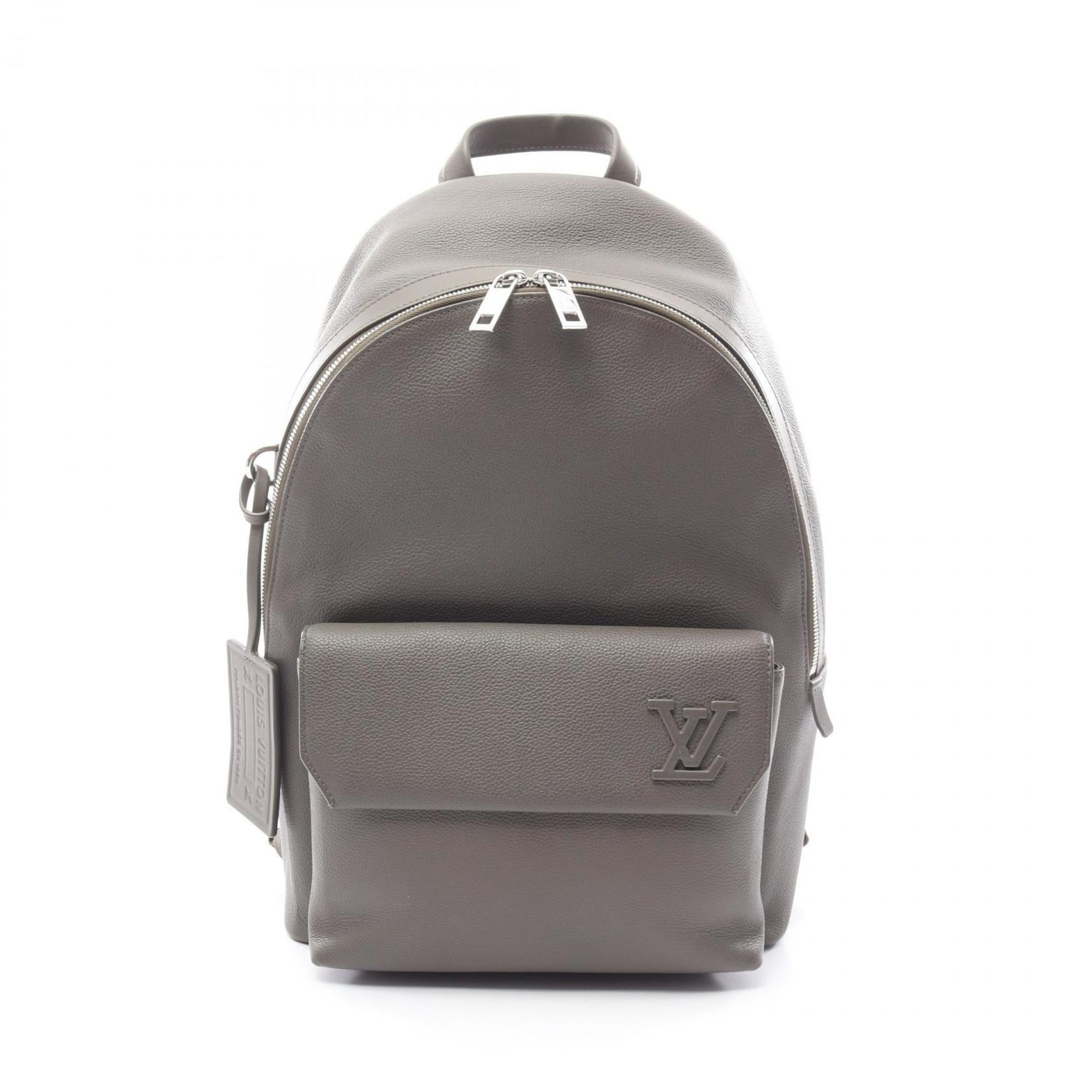 Louis Vuitton Khaki Leather Backpack Handbag