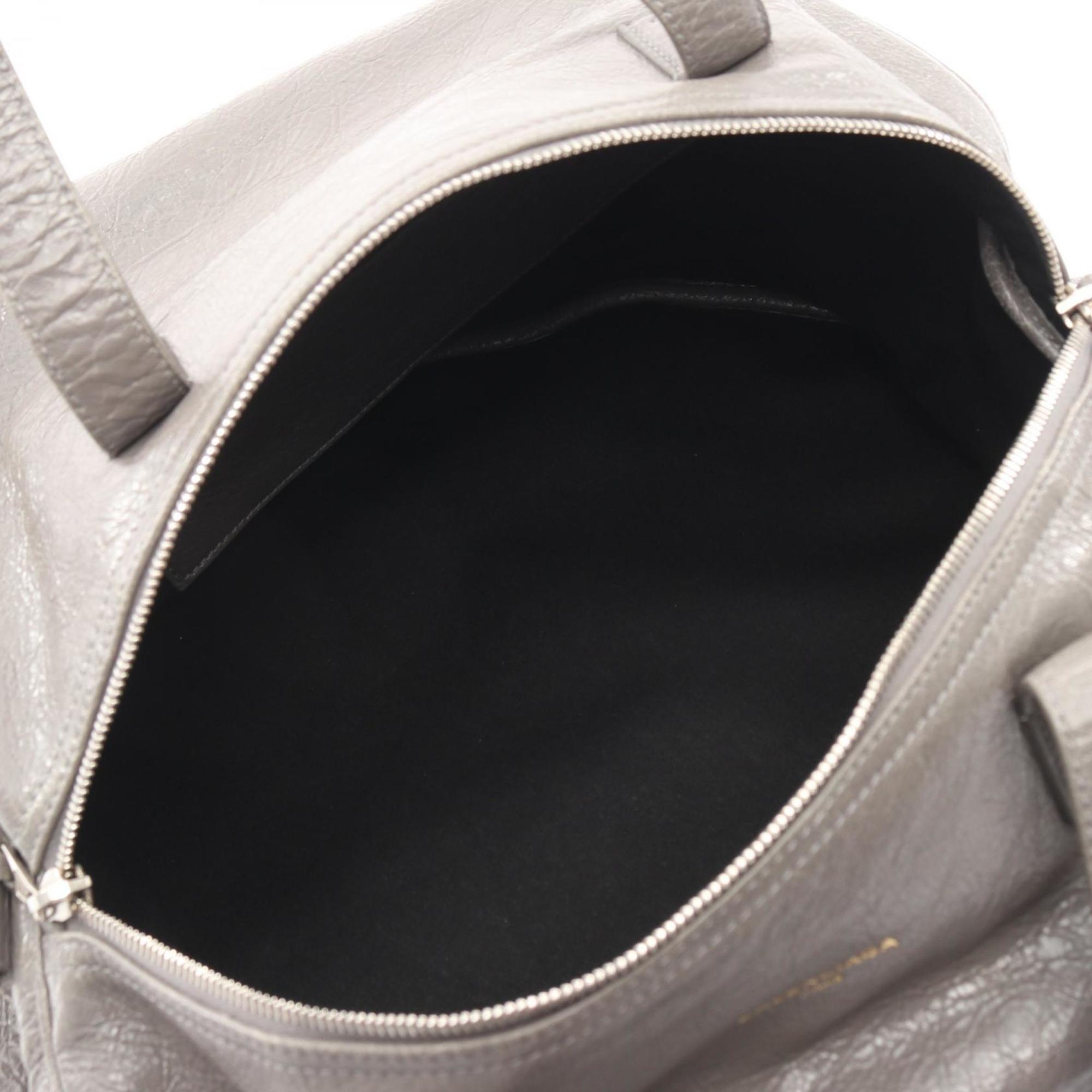 Balenciaga Gray Leather Boston Bag Hand