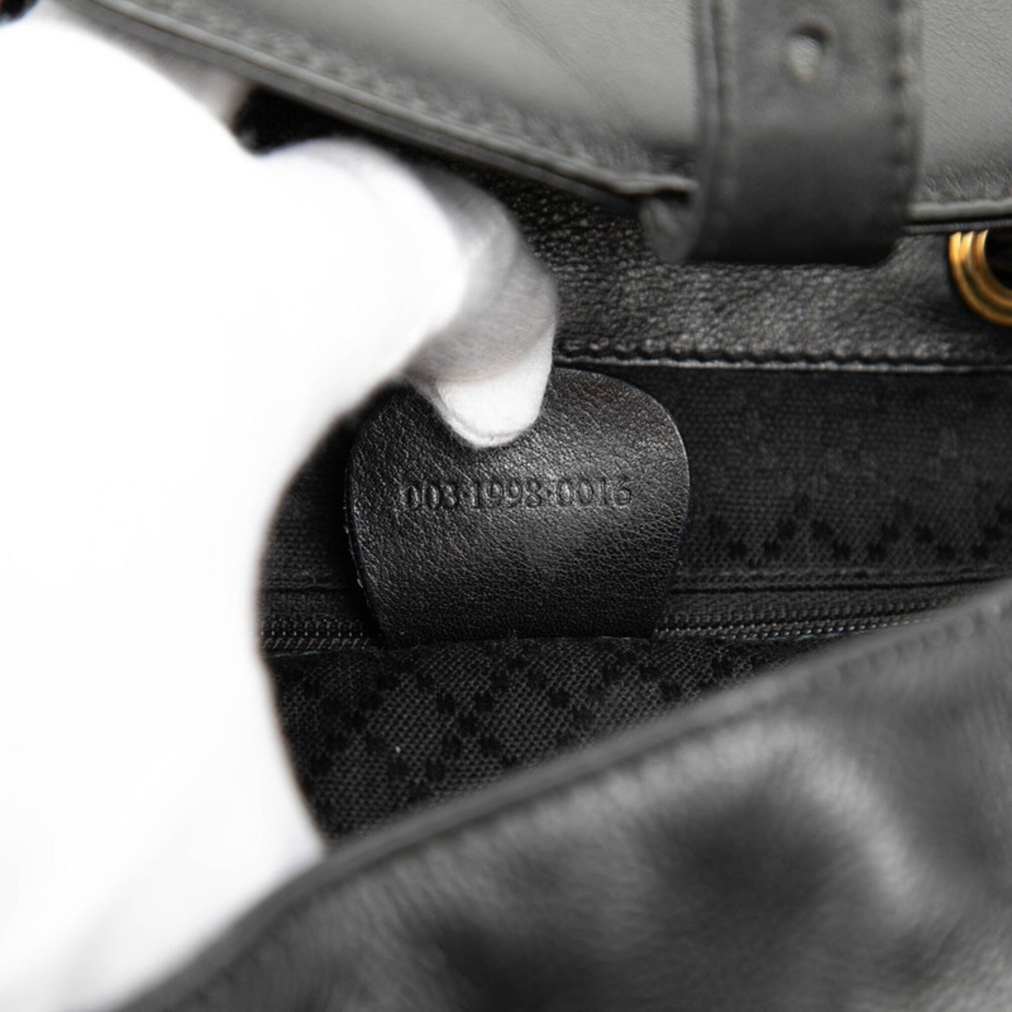 Gucci Black Leather Backpack (Pre-Owned)