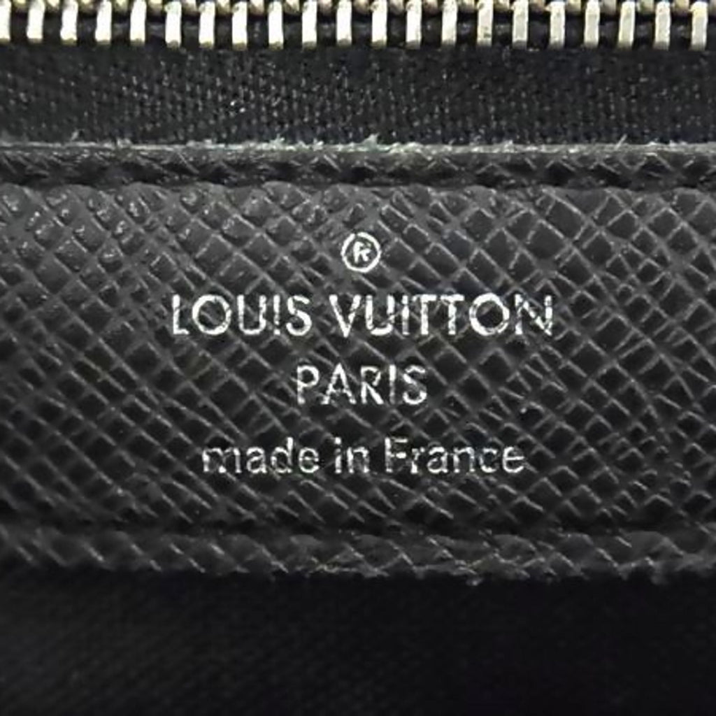 Louis Vuitton Ardoise Black Taiga Leather Briefcase Handbag Tote Bag
