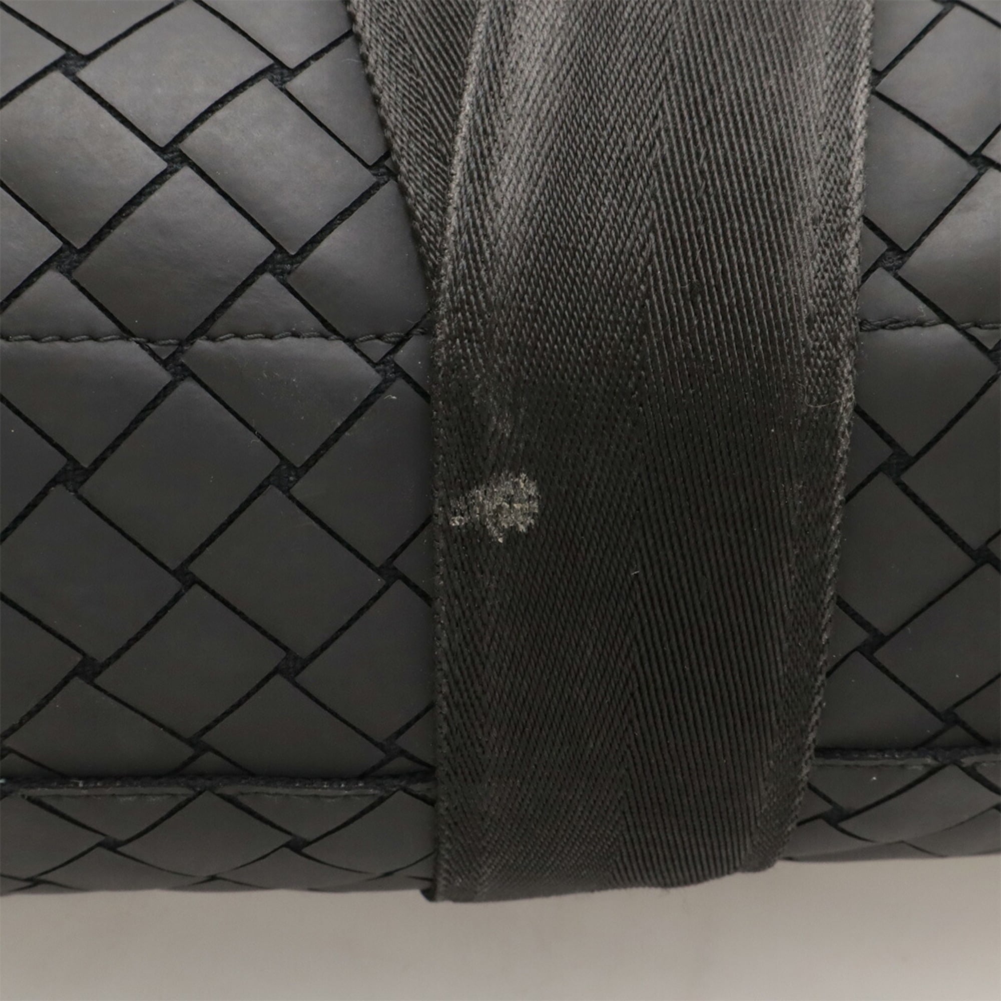 Bottega Veneta Intrecciato Black Rubber Backpack