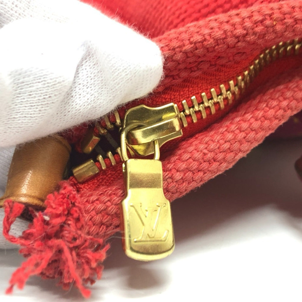 Louis Vuitton Red Color Canvas Tote Bag