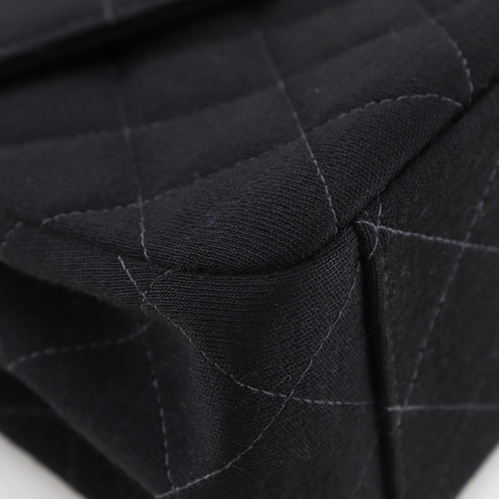 Chanel Black Cotton Shoulder Bag