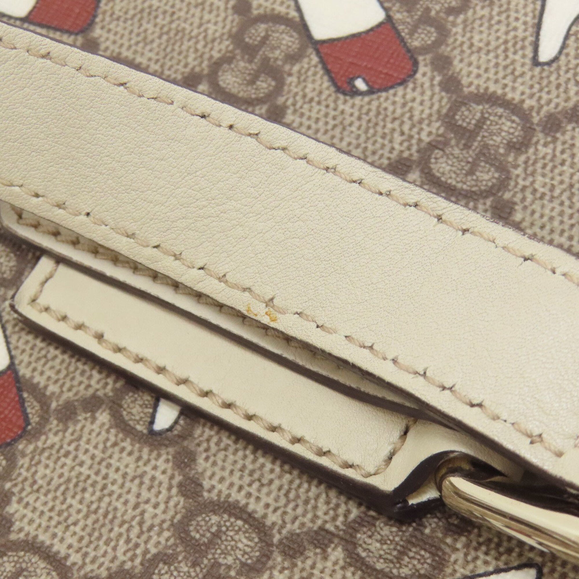 Gucci Brown White Pvc Handbag (Pre-Owned)