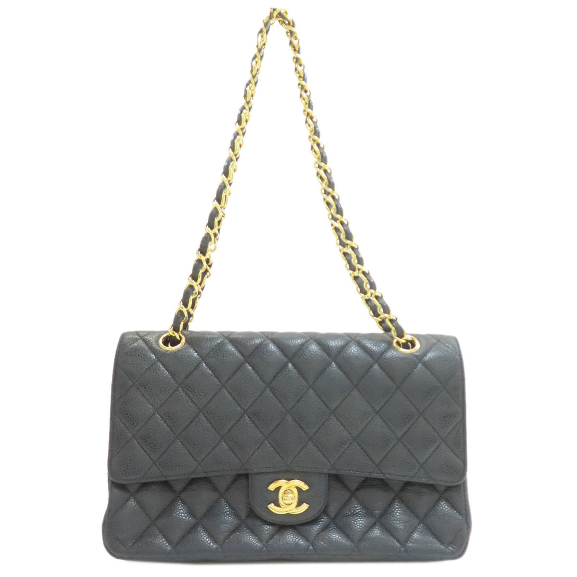 Chanel Black Leather Shoulder Bag