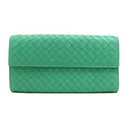 Bottega Veneta Green Intrecciato Long Wallet (Bi-Fold)