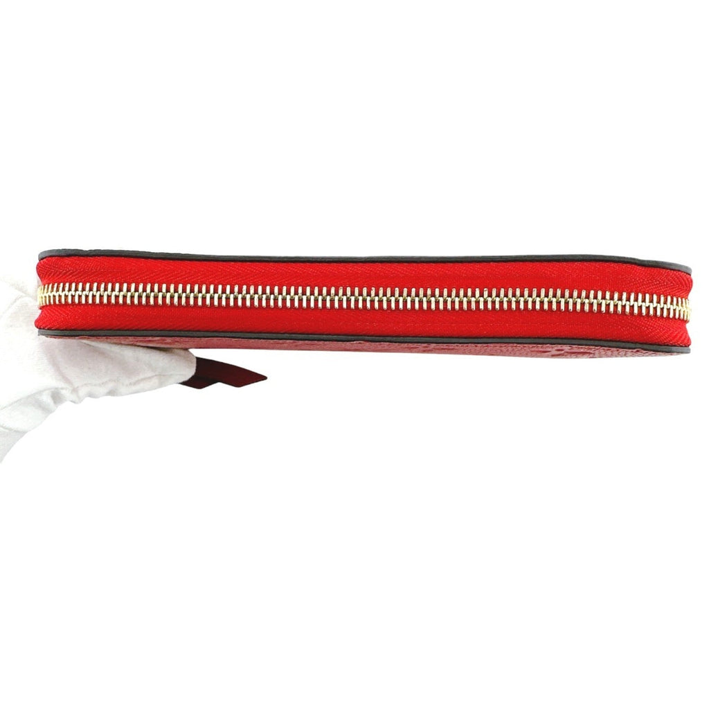 Louis Vuitton Red Color Monogram Empreinte Long Wallet