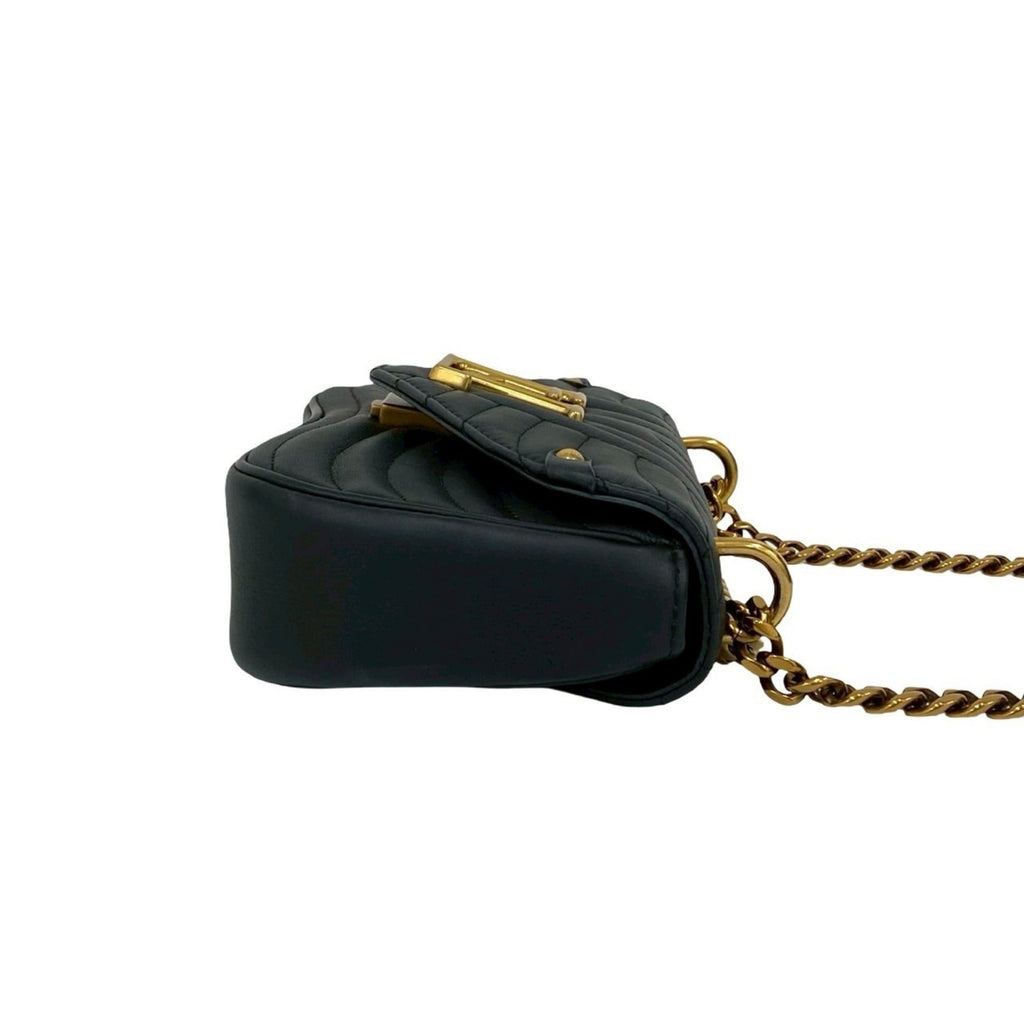 Louis Vuitton Black Leather Handbag Shoulder Bag