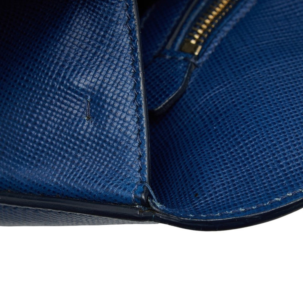 Prada Blue Leather Handbag