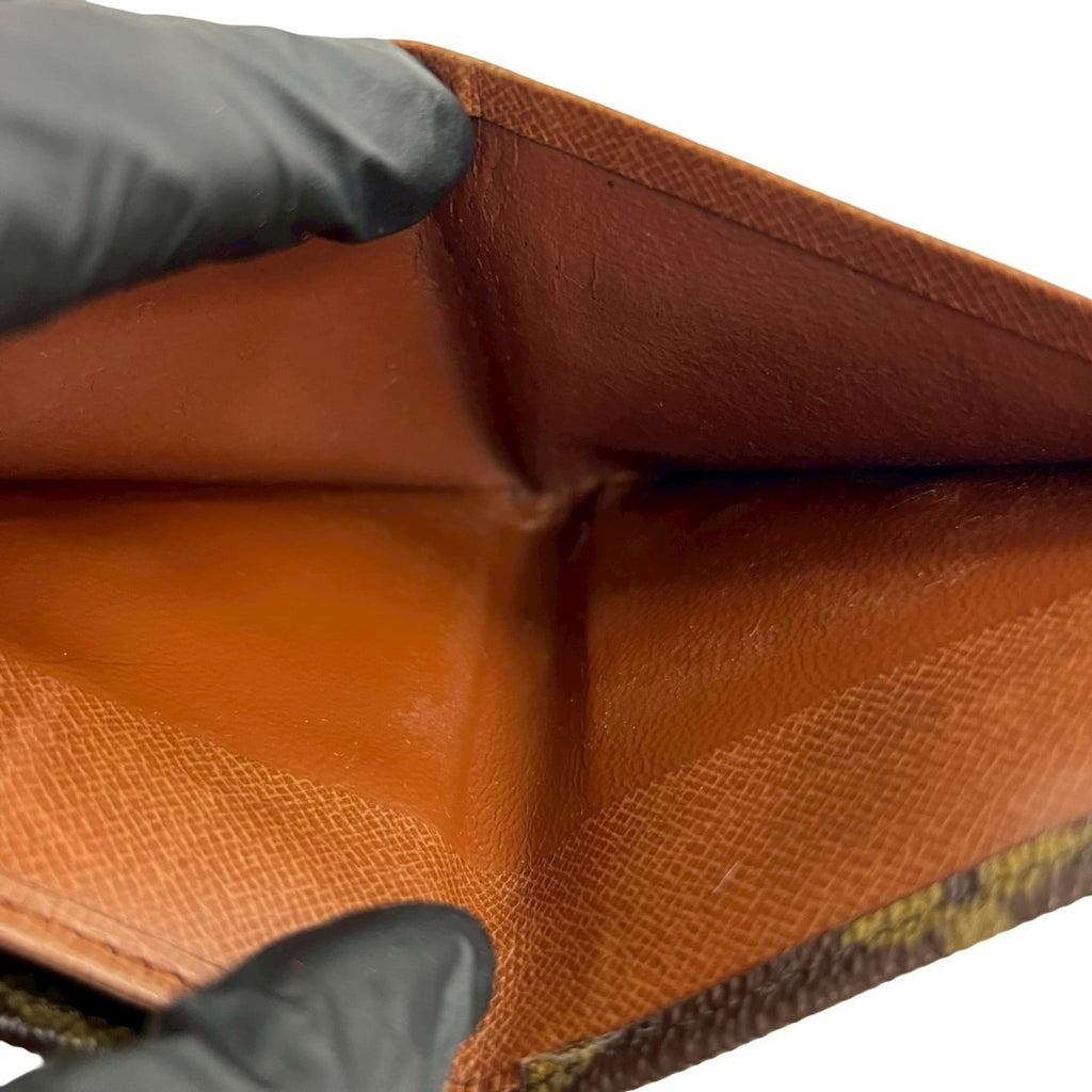 Louis Vuitton Brown Leather Pvc Wallet (Tri-Fold)