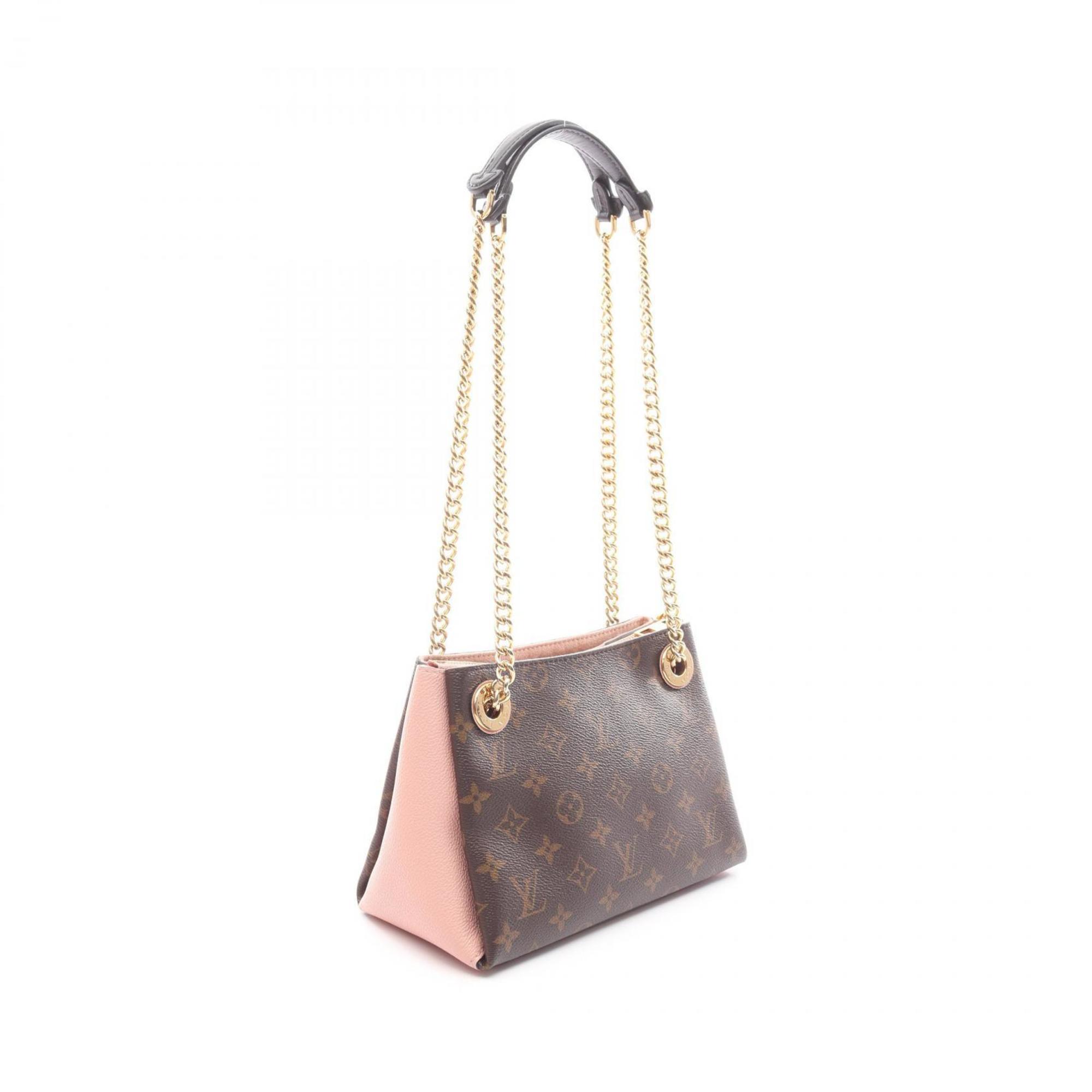 Louis Vuitton Brown Monogram Pink Coated Canvas Shoulder Bag
