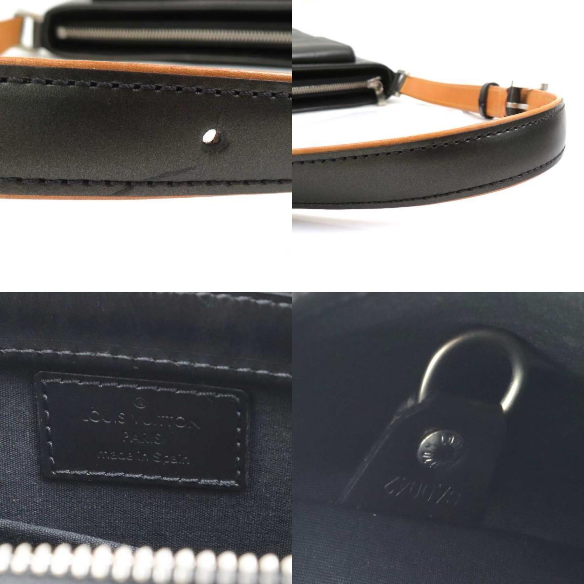 Louis Vuitton Black Gray Monogram Mat Shoulder Bag