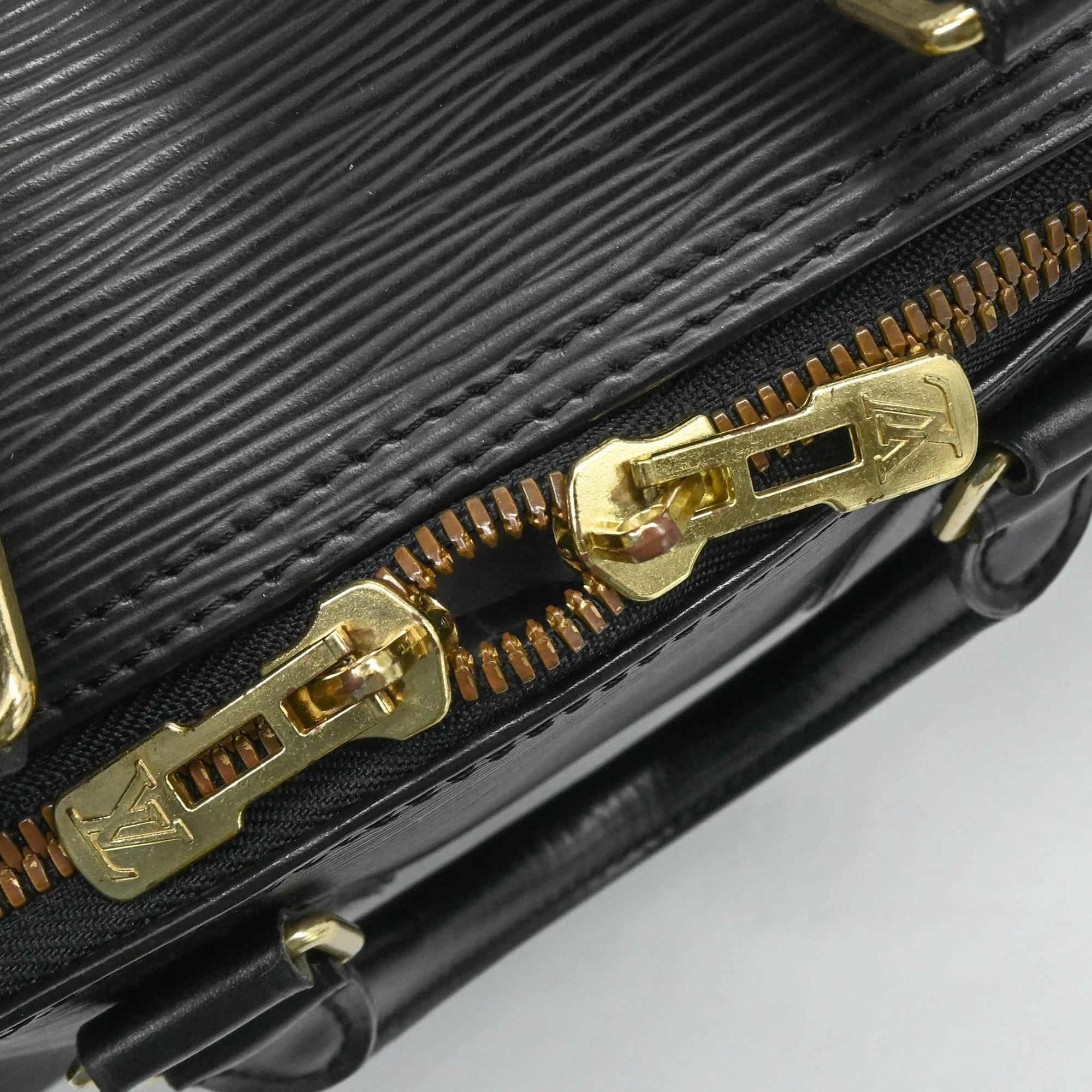 Louis Vuitton Black Epi Leather Boston Bag